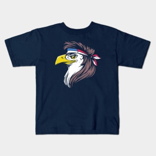 Bald Eagle with Mullet // Funny America Freedom 4th of July Kids T-Shirt